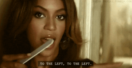 To the left