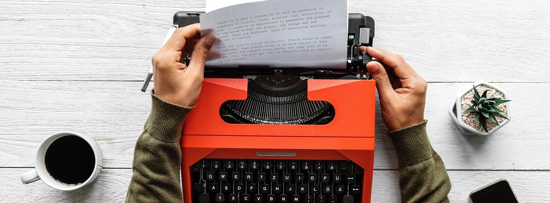 Image result for WRiting on typewriter